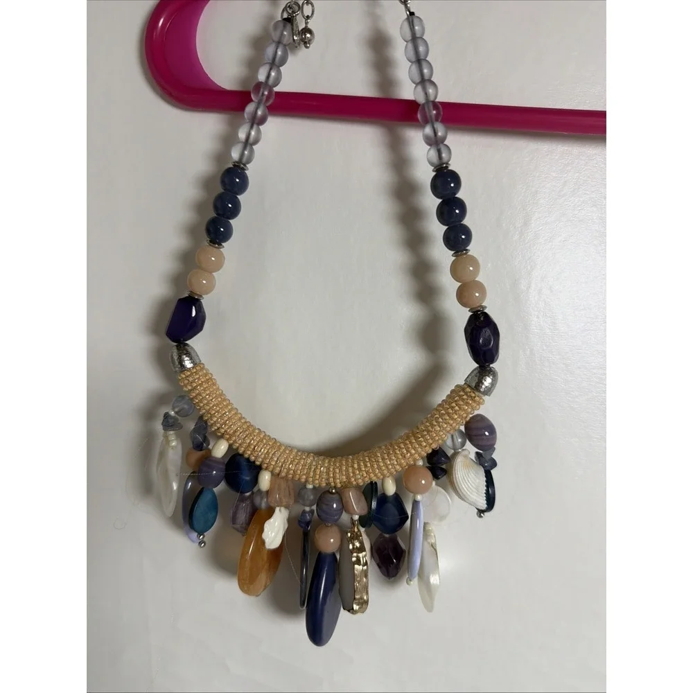 2 CHICOS Signed Long And‎ Short With Original Cinch Pouches Seashore Tasseled